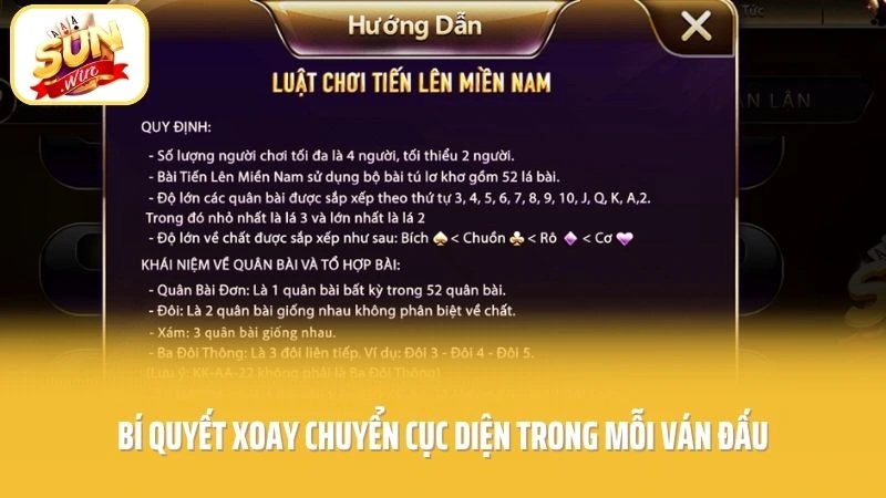Tiến Lên Miền Nam SUNWIN - 13 Lá Bài Quyết Định Ngôi Vương 2 Bí quyết xoay chuyển cục diện trong mỗi ván đấu