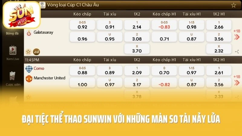 Thể Thao SUNWIN - Bắt Trọn Nhịp Đấu Săn Kèo Cực Cuốn 1 Đại tiệc thể thao SUNWIN với những màn so tài nảy lửa