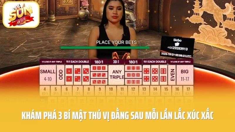 Live Sicbo SUNWIN - Nhịp Cược Sôi Động Bùng Nổ Cảm Xúc 3 Khám phá 3 bí mật thú vị đằng sau mỗi lần lắc xúc xắc