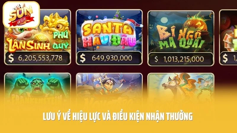 Giftcode SUNWIN Mới Nhất - Mã Quà Xịn Ưu Đãi Cực Chất 3 Lưu ý về hiệu lực và điều kiện nhận thưởng