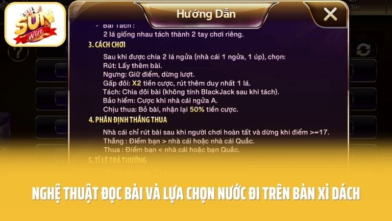 Xì Dách SUNWIN - 21 Điểm Bùng Nổ Những Màn Lật Kèo 3 Nghệ thuật đọc bài và lựa chọn nước đi trên bàn xì dách
