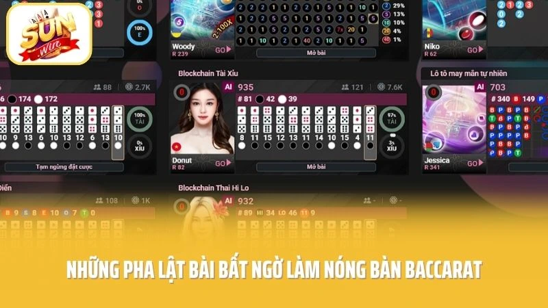 Live Baccarat SUNWIN - Kịch Tính Từng Lá Càn Quét Bàn Cược 3 Những pha lật bài bất ngờ làm nóng bàn Baccarat